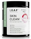 LEAF SKIN CLEAN Kapseln vegane Nahrungsergänzung mit Spirulina- & Chlorella-Alge | mit Chrom &...