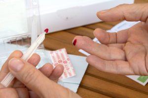 Selbst Blut Test Analyse Probe