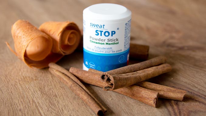 Fusspuder Stift Powder Stick Sweat Stop Test